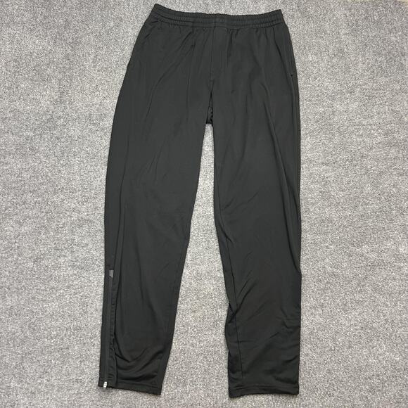 prAna Pants Mens Large Black Athletic Track Elastic Waist Zip Hem Lightweight - Picture 2 of 13